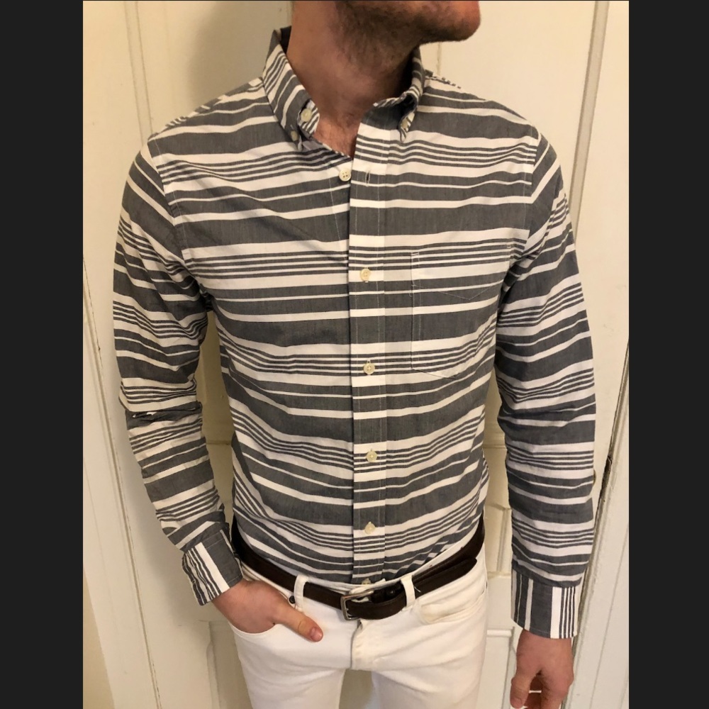 Variegated Stripe Club Monaco Shirt